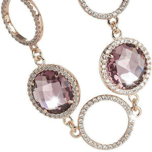 Collana bronzo placcato oro rosa ametista e zirconi Boccadamo Sharada XGR263RS | Gioiellitosti.it