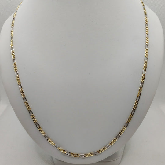 Collana catena maglia intrecciata oro 18k bicolore 60 cm 6.60 gr | Gioielli Tosti — Vista dettaglio prodotto originale