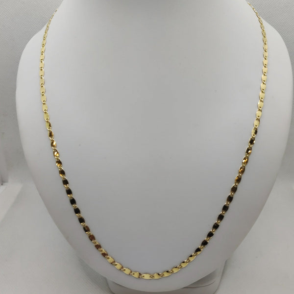 Collana catena maglia piatta oro 18k 60 cm 4.30 gr | Gioiellitosti.it