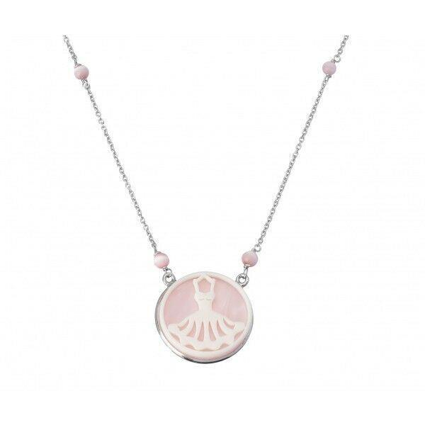 Collana Ciondolo Cammeo Ballerina Argento 925 Perle Gioielli Tutu' | Gioiellitosti.it