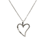 Collana ciondolo cuore oro bianco 18k diamanti 0,13 F | Gioiellitosti.it