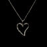 Collana ciondolo cuore oro bianco 18k diamanti 0,13 F | Gioiellitosti.it
