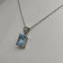 Collana punto luce oro bianco 18k Topazio azzurro | Gioiellitosti.it
