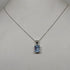 Collana punto luce oro bianco 18k Topazio azzurro | Gioiellitosti.it