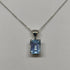 Collana punto luce oro bianco 18k Topazio azzurro | Gioiellitosti.it