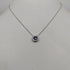 Collana Punto Luce oro bianco 18k diamanti zaffiro blu | Gioiellitosti.it