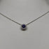 Collana Punto Luce oro bianco 18k diamanti zaffiro blu | Gioiellitosti.it