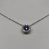 Collana Punto Luce oro bianco 18k diamanti zaffiro blu | Gioiellitosti.it