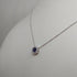 Collana Punto Luce oro bianco 18k diamanti zaffiro blu | Gioiellitosti.it