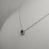 Collana Punto Luce oro bianco 18k diamanti zaffiro blu | Gioiellitosti.it
