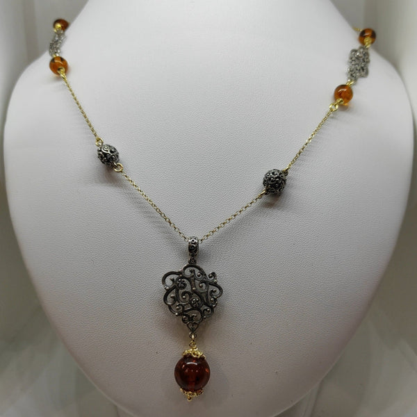 Collana Donna Pendente Argento 925 Ambra Vitiello Jewelry | Gioiellitosti.it