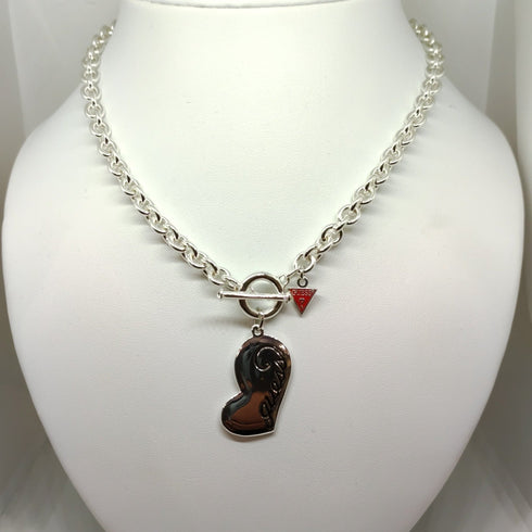 Collana Guess donna Girocollo acciaio con pendente cuore | Gioiellitosti.it