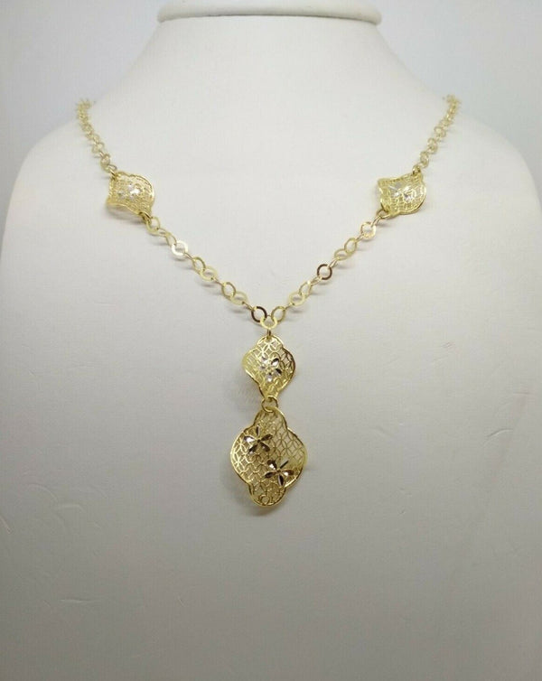 Collana oro giallo 18 kt donna girocollo con pendente 44 cm 6,3 gr | Gioiellitosti.it