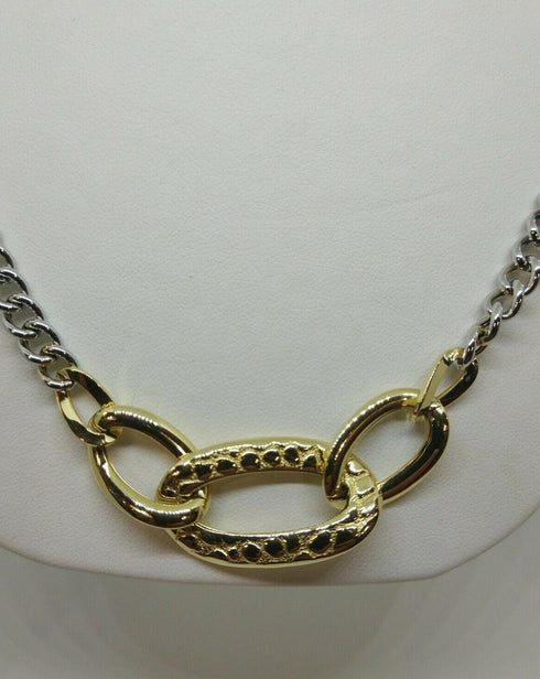 Collana oro 18k girocollo maglia 2 colori 45 cm 12,8 gr | Gioiellitosti.it