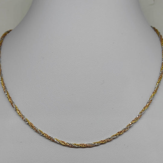 Collana oro 18 kt donna Torchon 3 colori 44 cm 7.6 gr | Gioiellitosti.it — Vista dettaglio prodotto originale