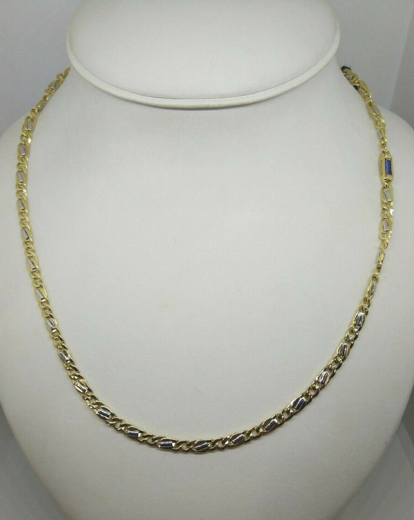 Collana oro 18k Unisex 2 Colori catena piatta 51 cm 25 gr | Gioiellitosti.it