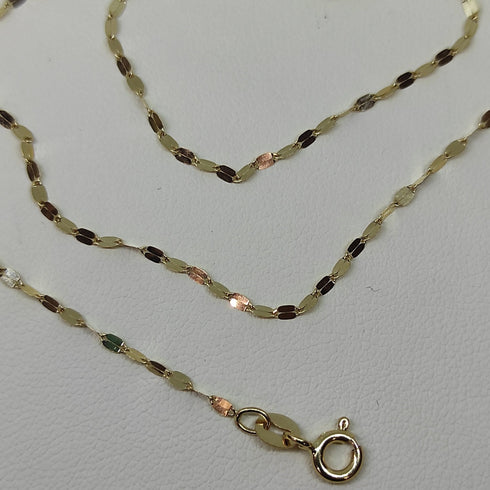 Collana oro 18k catena lucida donna 45-50 cm | Gioiellitosti.it