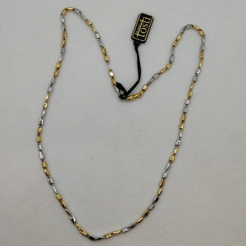 Collana oro 18k donna tubolare bicolore 50 cm 10.10 gr | Gioielli Tosti