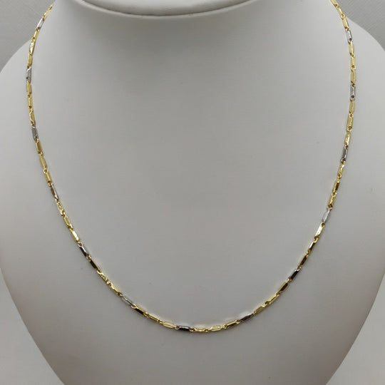 Collana oro 18k donna tubolare bicolore 50 cm 6.30 gr | Gioiellitosti.it — Vista dettaglio prodotto originale