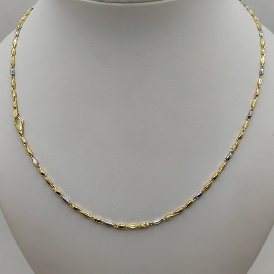 Collana oro 18k donna tubolare bicolore 50 cm 6.80 gr | Gioiellitosti.it — Vista dettaglio prodotto originale