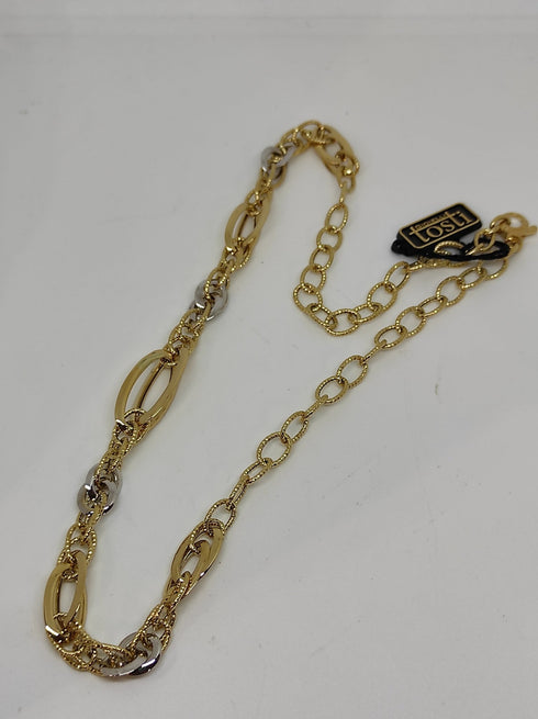 Collana oro 18k girocollo maglia 2 colori 46 cm 10,00 gr | Gioiellitosti.it
