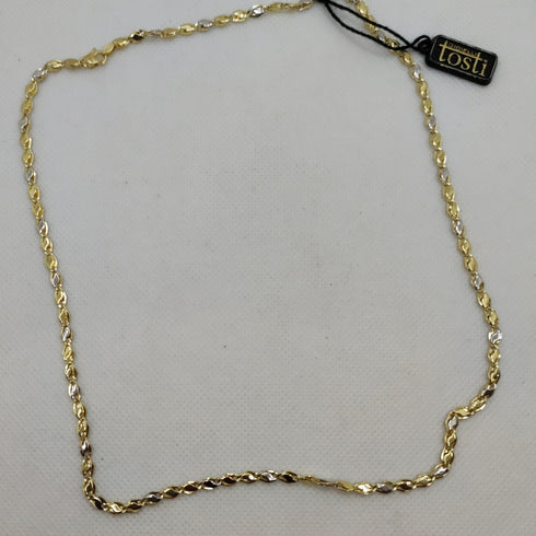 Collana oro 18K maglia piatta bicolore 50 cm 5.80 gr | Gioielli Tosti