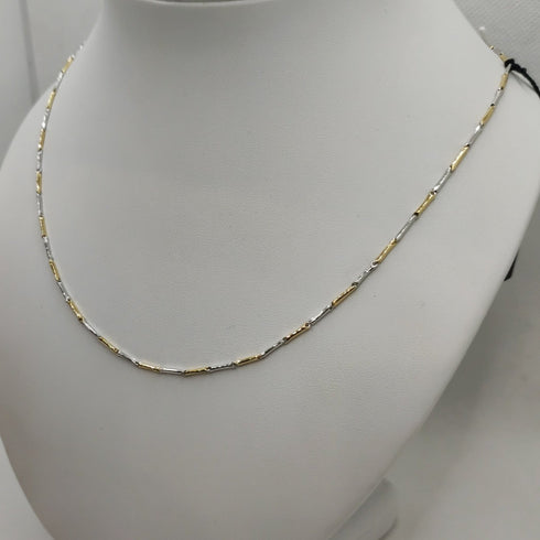 Collana oro 18k uomo bicolore lucido 50 cm 4.70 gr | Gioiellitosti.it