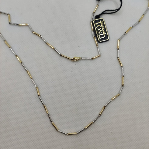 Collana oro 18k uomo bicolore lucido 50 cm 4.70 gr | Gioiellitosti.it
