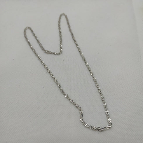 Collana oro bianco 18k catena intrecciata 60 cm 5,70 gr | Gioiellitosti.it