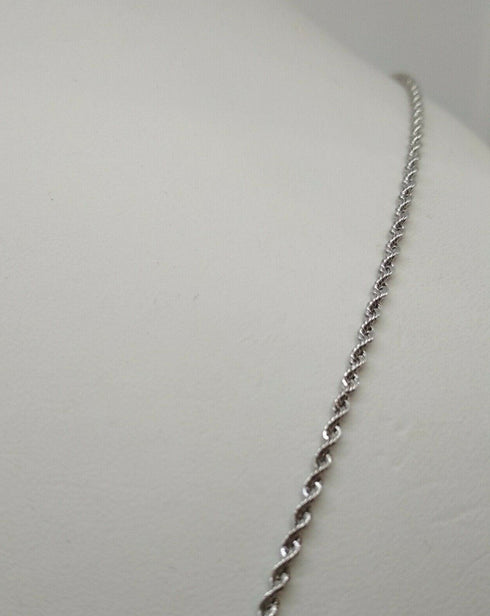 Collana oro bianco 18k maglia Torchon 44 50 60 cm | Gioiellitosti.it