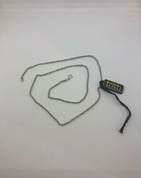 Collana oro bianco 18k maglia Torchon 44 50 60 cm | Gioiellitosti.it