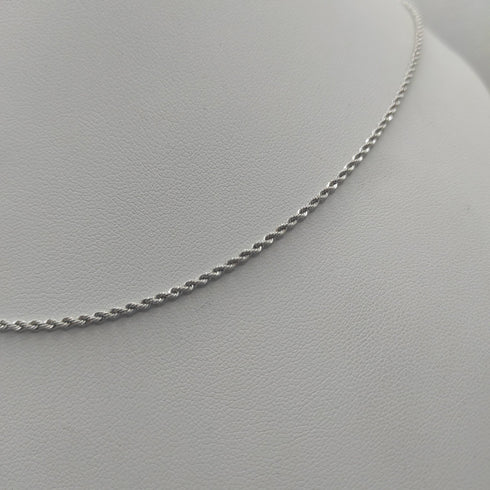 Collana oro bianco 18k maglia Torchon 44 50 60 cm | Gioiellitosti.it