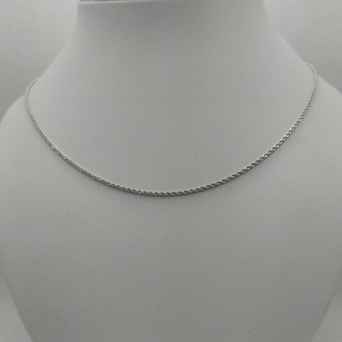 Collana oro bianco 18k maglia Torchon 44 50 60 cm | Gioiellitosti.it