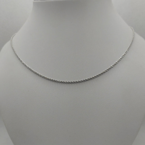 Collana oro bianco 18k maglia Torchon 44 50 60 cm | Gioielli Tosti