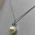 Collana punto luce oro bianco 18k Perla Naturale 8.5mm Diamanti | Gioiellitosti.it