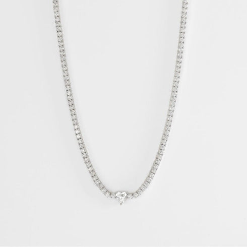 Collana Tennis Argento 925 e Zirconi Girocollo MABINA 553429 | Gioiellitosti.it