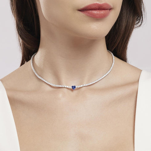 Girocollo Tennis Argento 925 Zirconi MABINA 553430 | Gioiellitosti.it