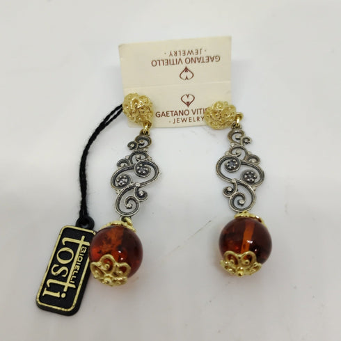 Orecchini Pendenti Ambra Argento 925 Vitiello Jewelry | Gioielli Tosti