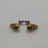Orecchini oro 18 kt bottone con smeraldi e zirconi | Gioiellitosti.it