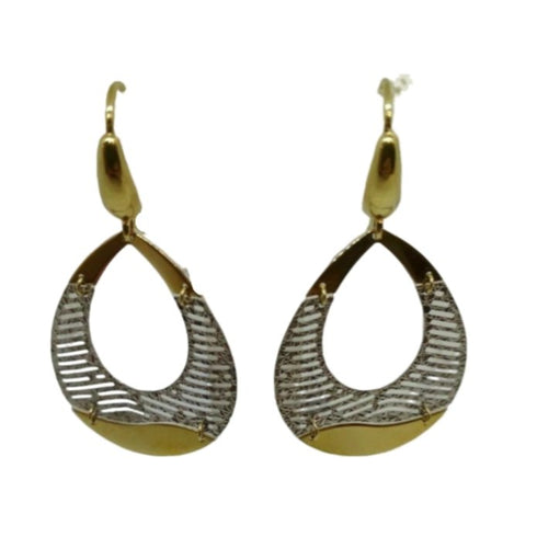Orecchini oro 18 kt Donna 2 colori pendenti 3,60 gr | Gioiellitosti.it