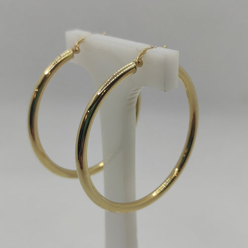 Orecchini oro 18 kt Donna cerchio liscio 4,00 gr | Gioiellitosti.it