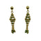 Orecchini oro 18 kt Donna pendenti rombo pietra verde 5,00 gr | Gioiellitosti.it