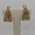 Orecchini oro 18 kt Giallo e Bianco Semicerchio traforato 6,20 gr | Gioiellitosti.it