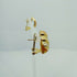 Orecchini oro 18 kt giallo lucido satinato clips 5,60 gr | Gioiellitosti.it