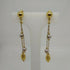 Orecchini oro 18 kt pendenti 2 con pietre verdi colori 4,20 gr | Gioiellitosti.it