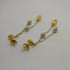 Orecchini oro 18 kt pendenti 2 con pietre verdi colori 4,20 gr | Gioiellitosti.it
