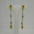 Orecchini oro 18 kt pendenti 2 con pietre verdi colori 4,20 gr | Gioiellitosti.it