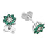 Orecchini oro bianco 18k diamanti 0,20 smeraldi 0,10 | Gioiellitosti.it