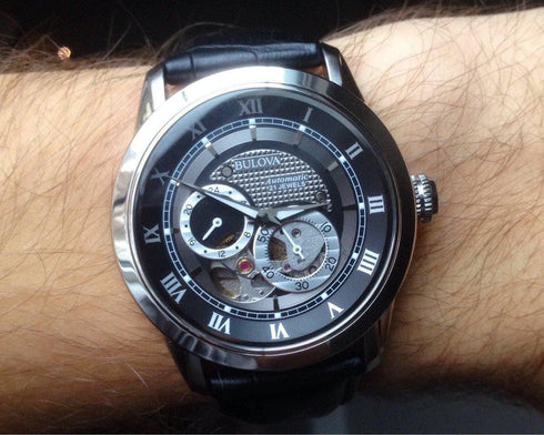 Orologio Automatico Uomo Bulova 96A135 Skeleton Dial Acciaio pelle | Gioiellitosti.it