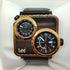 orologio doppio orario acciaio rose pelle nero Lee LEF-M116DRL1-17 | Gioiellitosti.it
